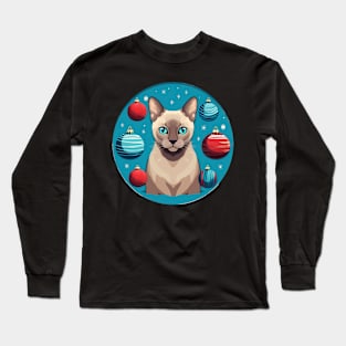 Tonkinese Cat Xmas Ornament, Love Cats Long Sleeve T-Shirt